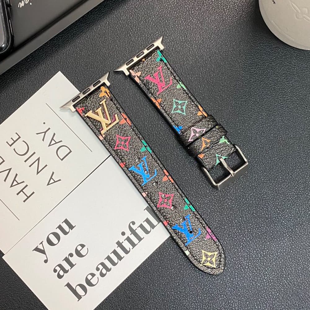 Louis Vuitton Luxury Apple Watch Band - Monogram/Damier with Gold-Toned Logo