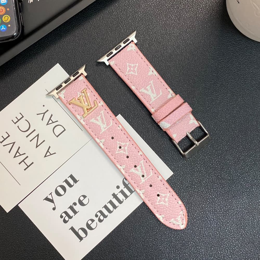 Louis Vuitton Luxury Apple Watch Band - Monogram/Damier with Gold-Toned Logo