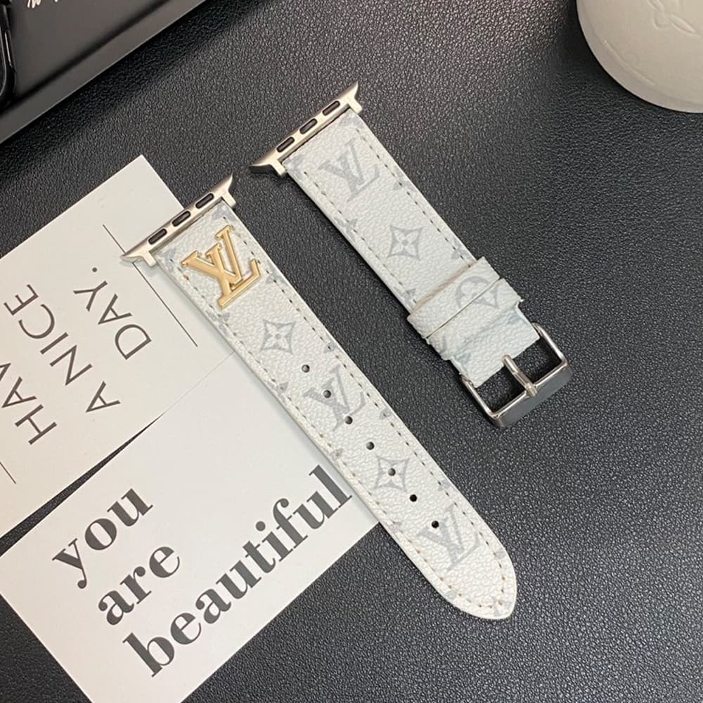 Louis Vuitton Luxury Apple Watch Band - Monogram/Damier with Gold-Toned Logo