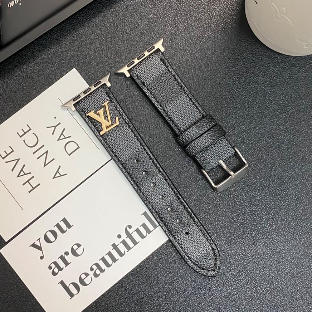 Louis Vuitton Luxury Apple Watch Band - Monogram/Damier with Gold-Toned Logo