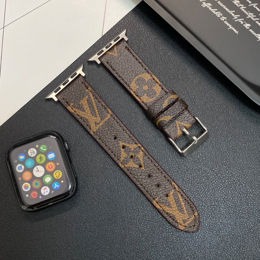 Louis Vuitton Luxury Apple Watch Band - Monogram/Damier with Gold-Tone Hardware Louis Vuitton Luxury Apple Watch Band - Monogram/Damier with Gold-Tone Hardware