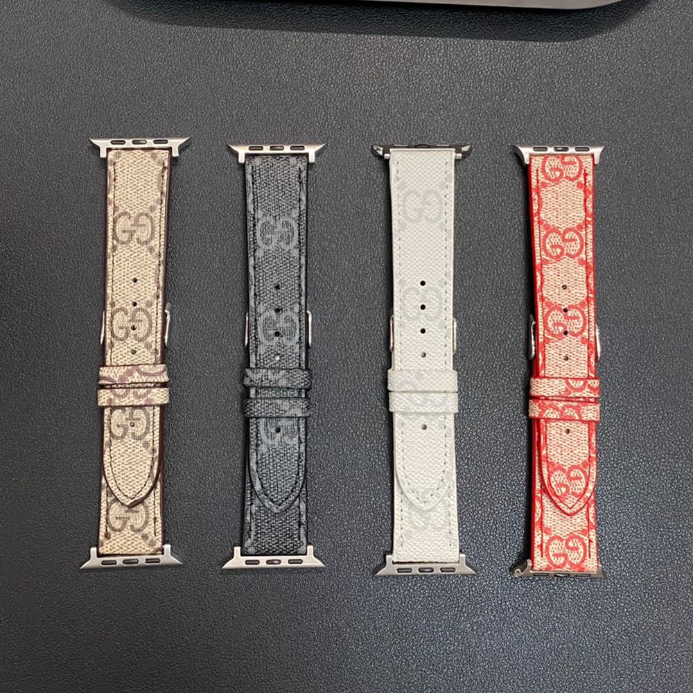 Gucci GG Luxury Apple Watch Band - Monogram with Gold-Tone Hardware