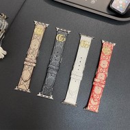 Gucci GG Luxury Apple Watch Band - Monogram with Gold-Toned Logo