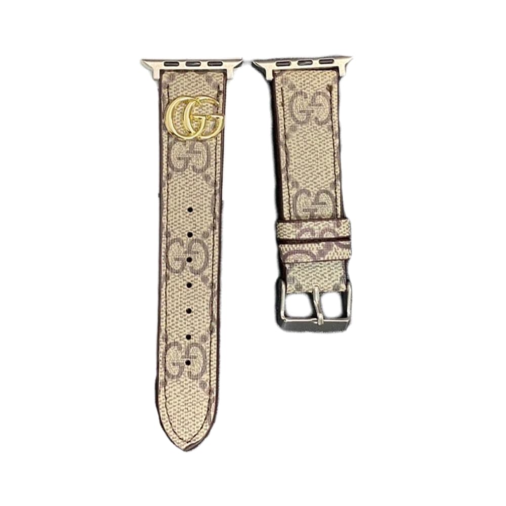 Gucci GG Luxury Apple Watch Band - Monogram with Gold-Tone Hardware