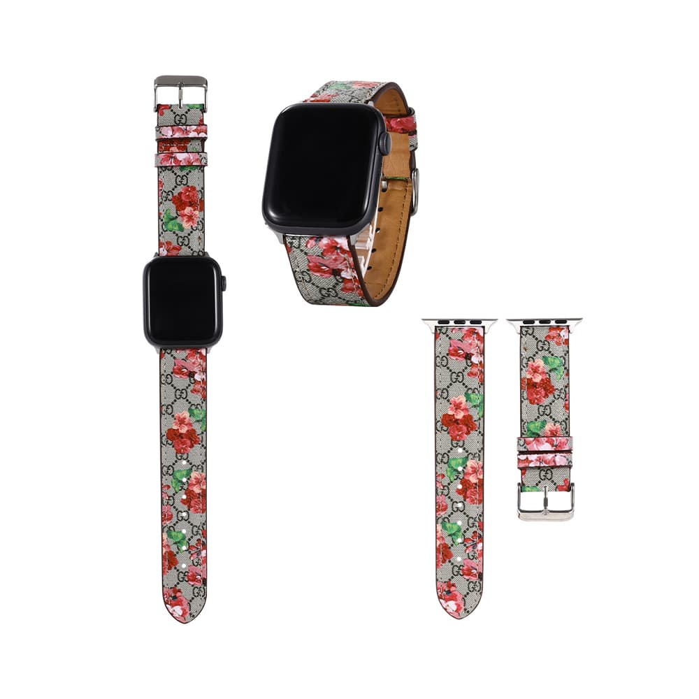 Gucci GG Luxury Apple Watch Band - Floral/Bee/Snake Monogram Designs Gucci GG Luxury Apple Watch Band - Floral/Bee/Snake Monogram Designs