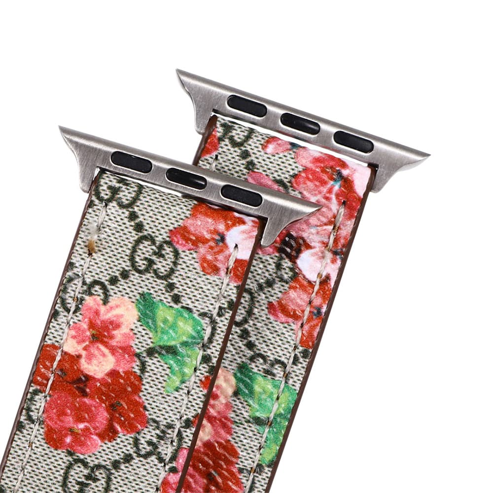 Gucci GG Luxury Apple Watch Band - Floral/Bee/Snake Monogram Designs Gucci GG Luxury Apple Watch Band - Floral/Bee/Snake Monogram Designs