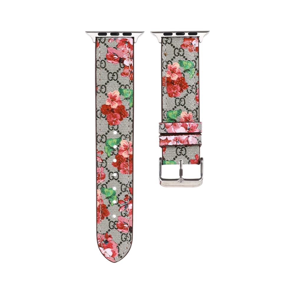 Gucci GG Luxury Apple Watch Band - Floral/Bee/Snake Monogram Designs