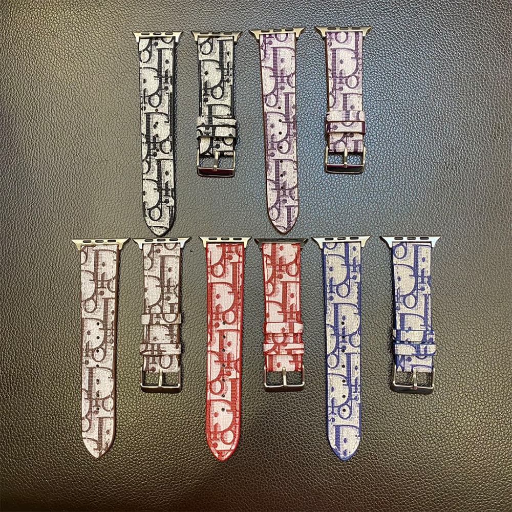 Dior Oblique Luxury Apple Watch Band - Designer Pattern Strap in 5 Premium Colors