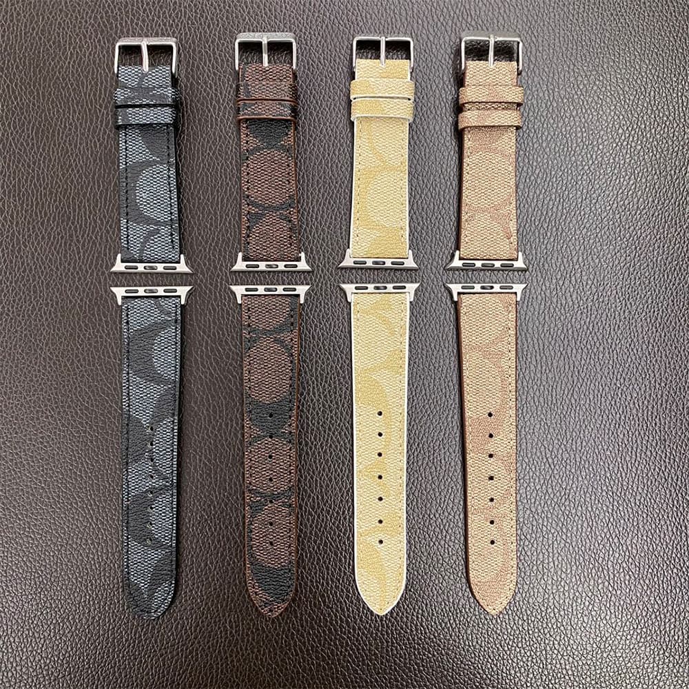 Coach Signature Print Luxury Apple Watch Band - Vintage Monogram Strap with Metal Buckle (Universal Fit) Coach Signature Print Luxury Apple Watch Band - Vintage Monogram Strap with Metal Buckle (Universal Fit)