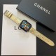 CHANEL Luxury Watch Band - Quilted Leather Strap with CC Logo (Fit Apple Watch & Galaxy Watch)