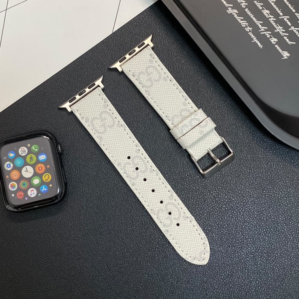 Gucci GG Supreme Apple Watch Band with Metal Buckle Gucci GG Supreme Apple Watch Band with Metal Buckle