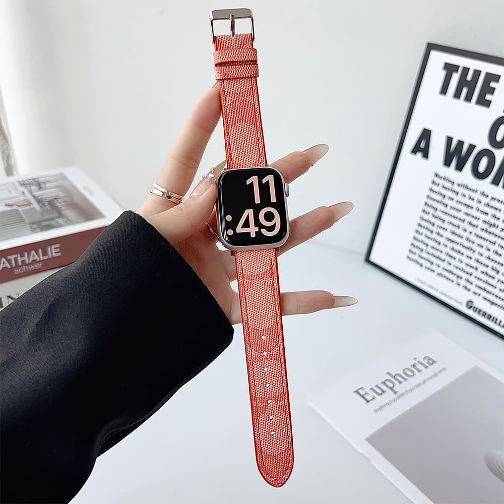 COACH Signature C Pattern & Coach Branding Apple Watch Band