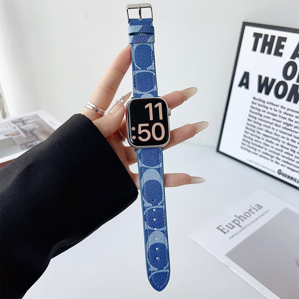 COACH Signature C Pattern & Coach Branding Apple Watch Band