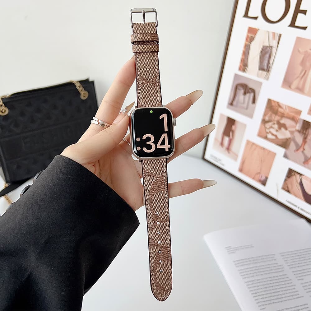 COACH Signature C Monogram & Branding Apple Watch Band