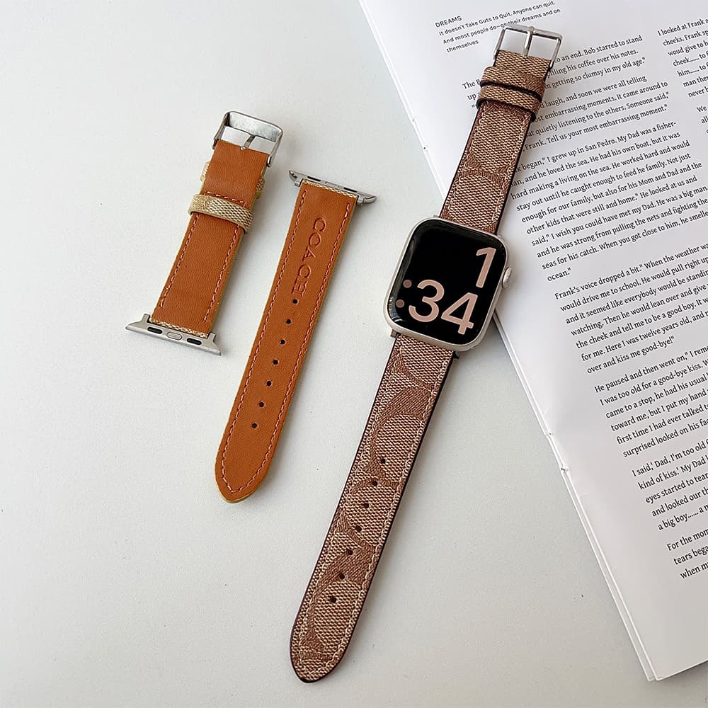 COACH Signature C Monogram & Branding Apple Watch Band