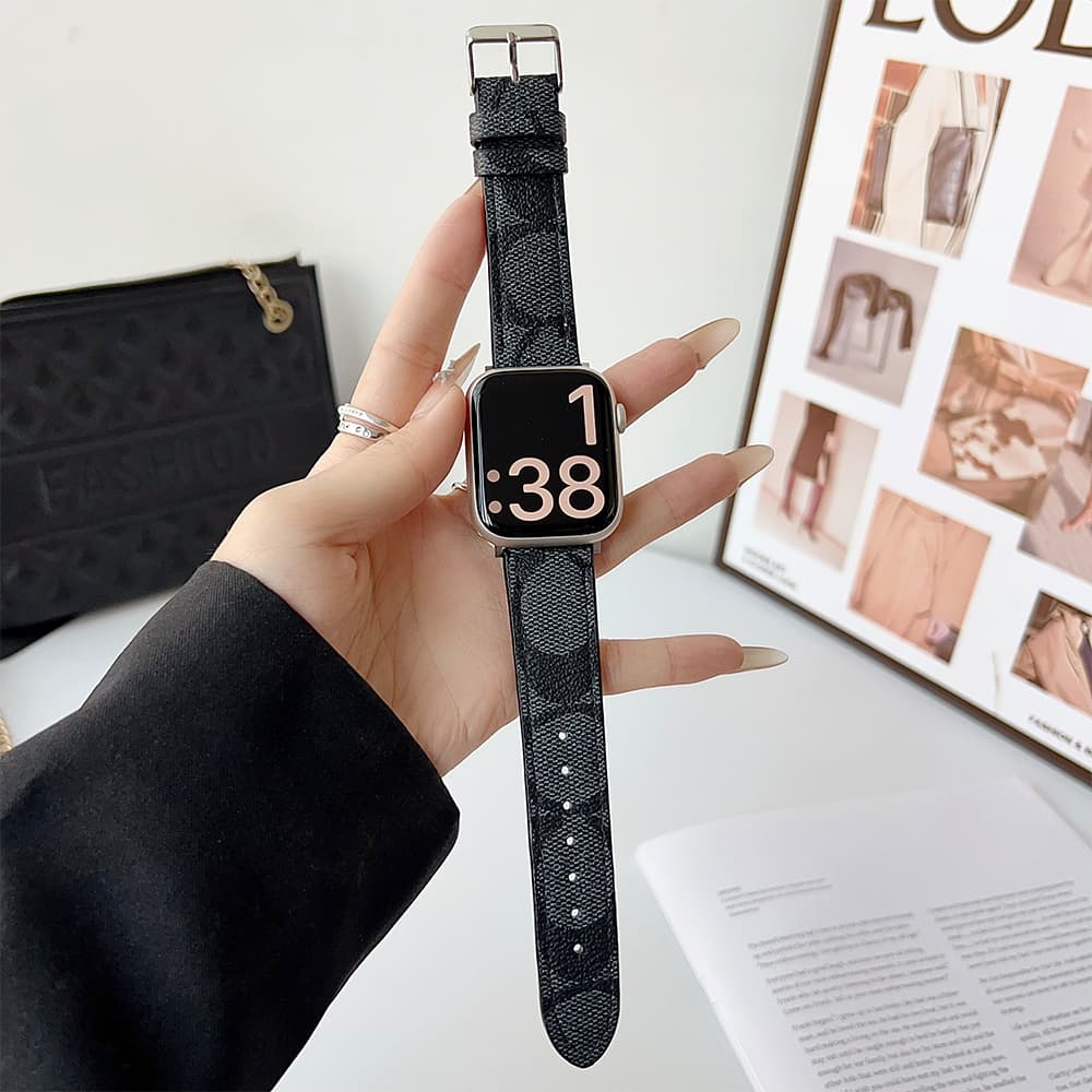 COACH Signature C Monogram & Branding Apple Watch Band