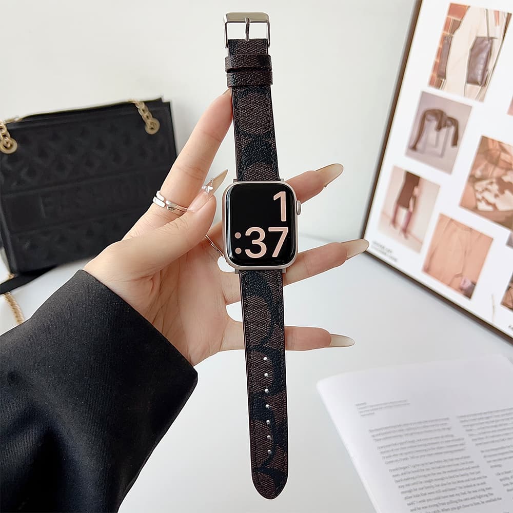 COACH Signature C Monogram & Branding Apple Watch Band