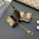 Gucci GG Supreme AirPods Case - Monogram Luxury Cover with Metal Logo & Chain (2 Universal Fits) Gucci GG Supreme AirPods Case - Monogram Luxury Cover with Metal Logo & Chain (2 Universal Fits)