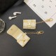 Celine Triomphe AirPods Case - Luxury Leather Cover with Metal Logo & Chain (2 Universal Fits) Celine Triomphe AirPods Case - Luxury Leather Cover with Metal Logo & Chain (2 Universal Fits)