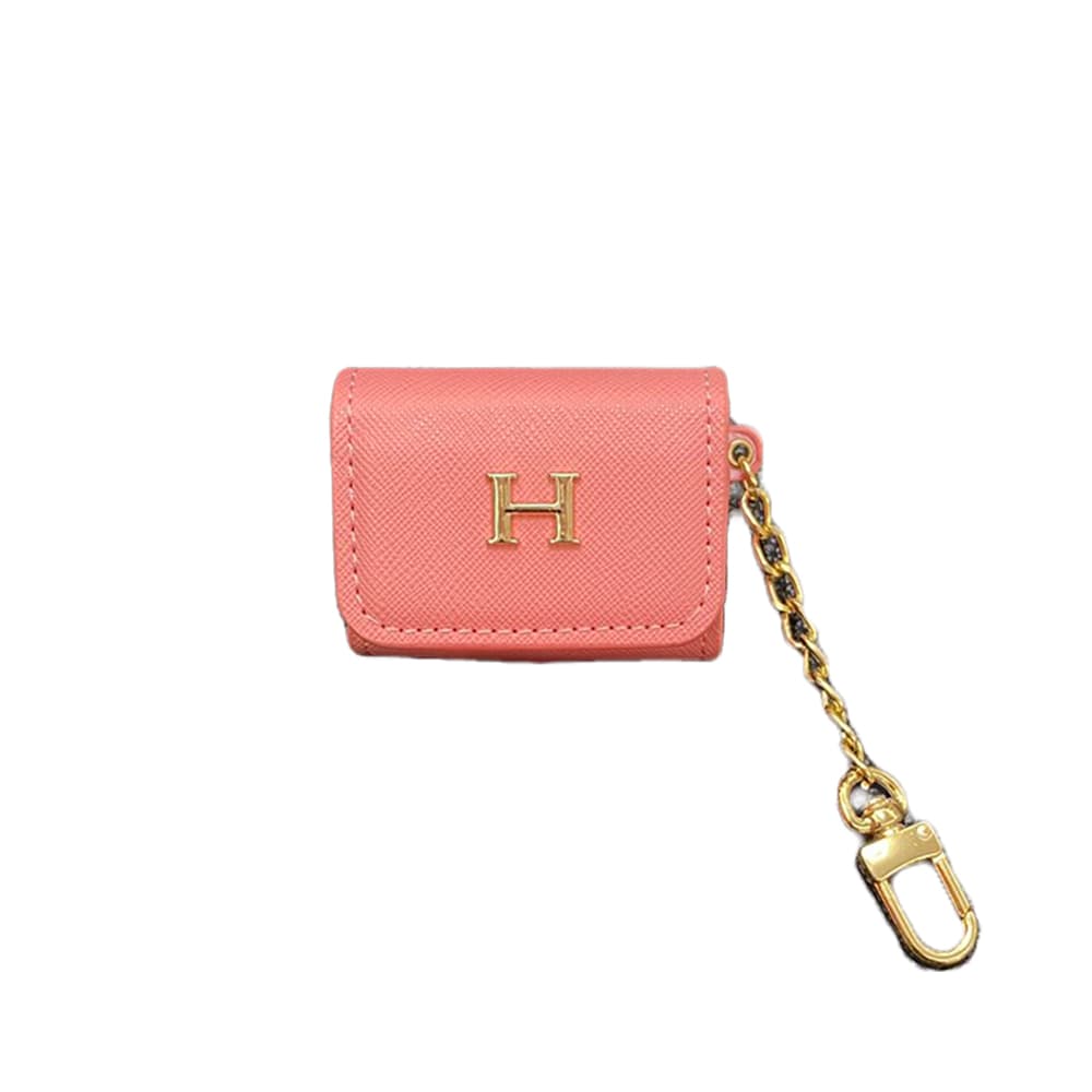Hermès AirPods Case - H Logo Luxury Cover with Gold Chain (2 Universal Fits) Hermès AirPods Case - H Logo Luxury Cover with Gold Chain (2 Universal Fits)