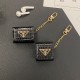 Prada AirPods Case - Triangle Logo Luxury Cover with Gold Chain (2 Universal Fits) Prada AirPods Case - Triangle Logo Luxury Cover with Gold Chain (2 Universal Fits)