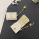 YSL Monogram AirPods Case - Metal Logo Luxury Cover with Gold Chain (2 Universal Fits) YSL Monogram AirPods Case - Metal Logo Luxury Cover with Gold Chain (2 Universal Fits)