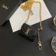 YSL Monogram Luxury AirPods & Samsung Buds Case - Quilted Leather with Gold Chain YSL Monogram Luxury AirPods & Samsung Buds Case - Quilted Leather with Gold Chain