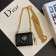 Dior CD Monogram Luxury AirPods & Samsung Buds Case - Quilted Leather with Gold Chain Dior CD Monogram Luxury AirPods & Samsung Buds Case - Quilted Leather with Gold Chain