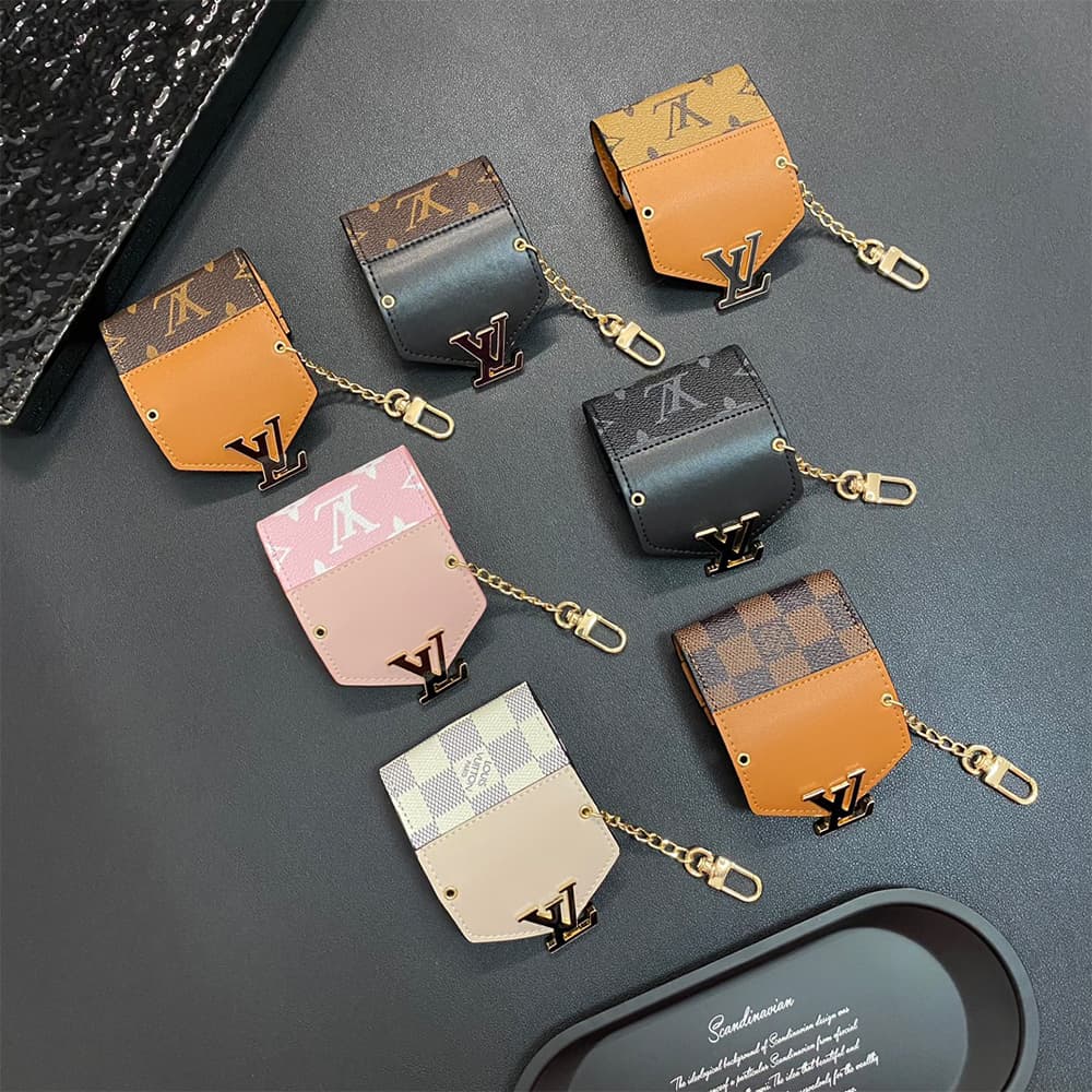 LV Luxury AirPods & Samsung Buds Case - Monogram/Damier with Leather Patchwork & Oversized Logo LV Luxury AirPods & Samsung Buds Case - Monogram/Damier with Leather Patchwork & Oversized Logo