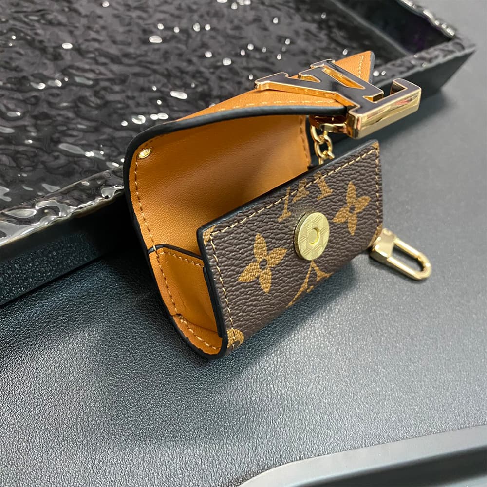 LV Luxury AirPods & Samsung Buds Case - Monogram/Damier with Leather Patchwork & Oversized Logo LV Luxury AirPods & Samsung Buds Case - Monogram/Damier with Leather Patchwork & Oversized Logo