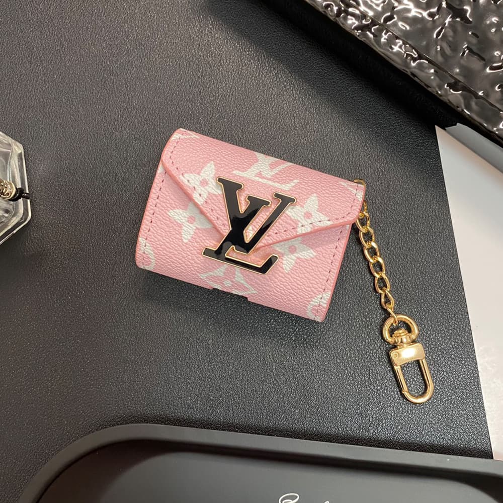 LV Luxury AirPods & Samsung Buds Case - Monogram/Damier with Oversized LV Logo & Strap LV Luxury AirPods & Samsung Buds Case - Monogram/Damier with Oversized LV Logo & Strap