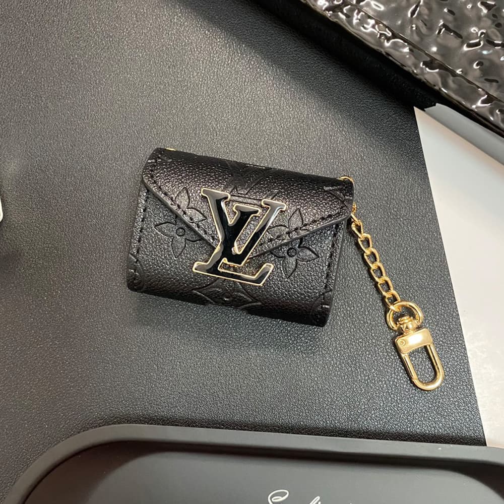 LV Luxury AirPods & Samsung Buds Case - Monogram/Damier with Oversized LV Logo & Strap LV Luxury AirPods & Samsung Buds Case - Monogram/Damier with Oversized LV Logo & Strap