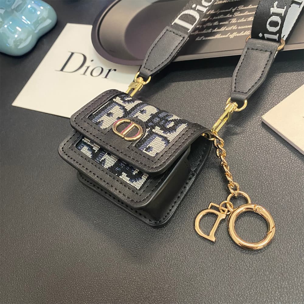 Dior Oblique Luxury AirPods Case - Embroidered Monogram with CD Logo & Strap (Fits Samsung Buds) Dior Oblique Luxury AirPods Case - Embroidered Monogram with CD Logo & Strap (Fits Samsung Buds)