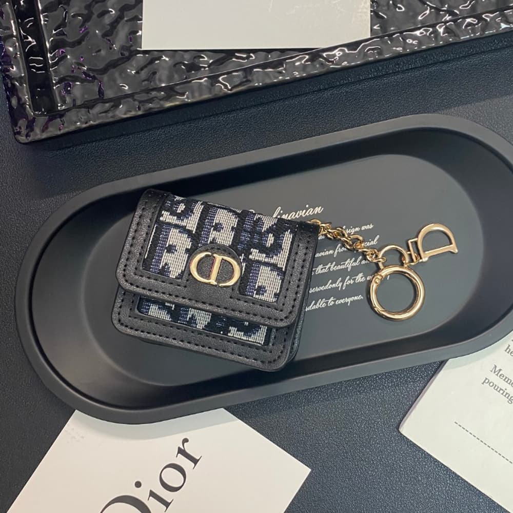 Dior Oblique Luxury AirPods Case - Embroidered Monogram with CD Logo & Strap (Fits Samsung Buds) Dior Oblique Luxury AirPods Case - Embroidered Monogram with CD Logo & Strap (Fits Samsung Buds)