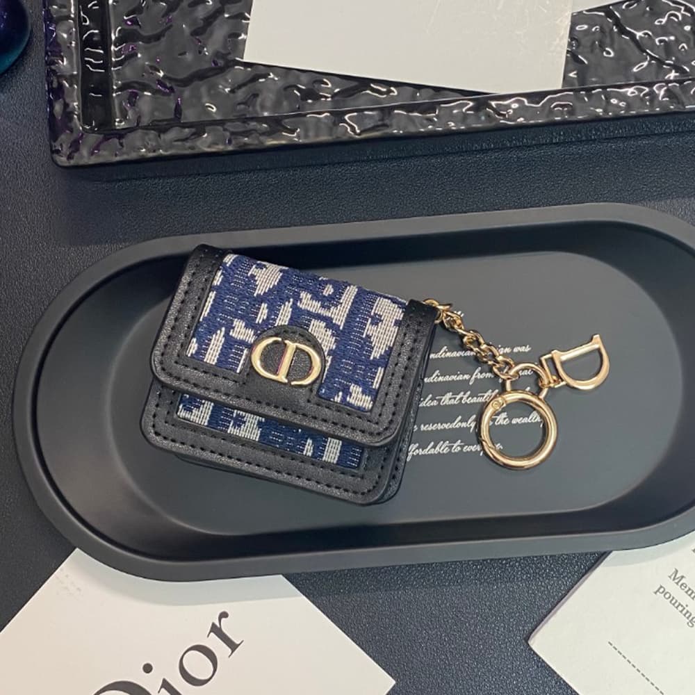 Dior Oblique Luxury AirPods Case - Embroidered Monogram with CD Logo & Strap (Fits Samsung Buds) Dior Oblique Luxury AirPods Case - Embroidered Monogram with CD Logo & Strap (Fits Samsung Buds)