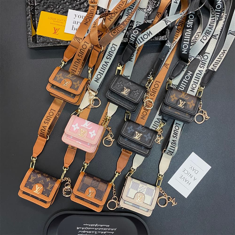 Louis Vuitton Luxury AirPods & Samsung Buds Case - Monogram/Damier with LV Charm & Chain Louis Vuitton Luxury AirPods & Samsung Buds Case - Monogram/Damier with LV Charm & Chain