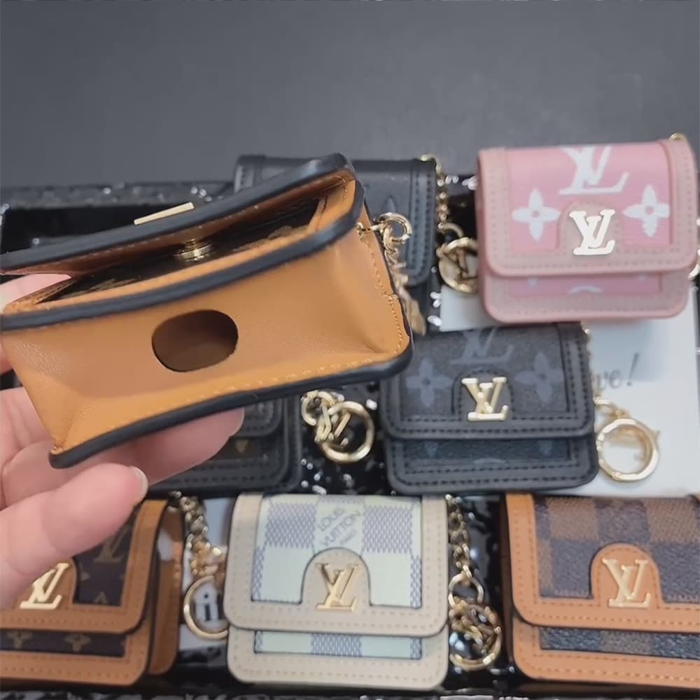 Louis Vuitton Luxury AirPods & Samsung Buds Case - Monogram/Damier with LV Charm & Chain Louis Vuitton Luxury AirPods & Samsung Buds Case - Monogram/Damier with LV Charm & Chain
