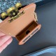 CELINE Triomphe Luxury AirPods & Samsung Buds Case - Embroidered Monogram with Gold Charm CELINE Triomphe Luxury AirPods & Samsung Buds Case - Embroidered Monogram with Gold Charm