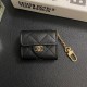 Chanel CC Quilted Leather AirPods & Samsung Buds Case with Gold Chain