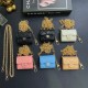 Chanel CC Quilted Leather AirPods & Samsung Buds Case with Gold Chain