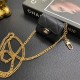 Chanel CC Quilted Leather AirPods & Samsung Buds Case with Gold Chain