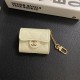 Chanel CC Quilted Leather AirPods & Samsung Buds Case with Gold Chain