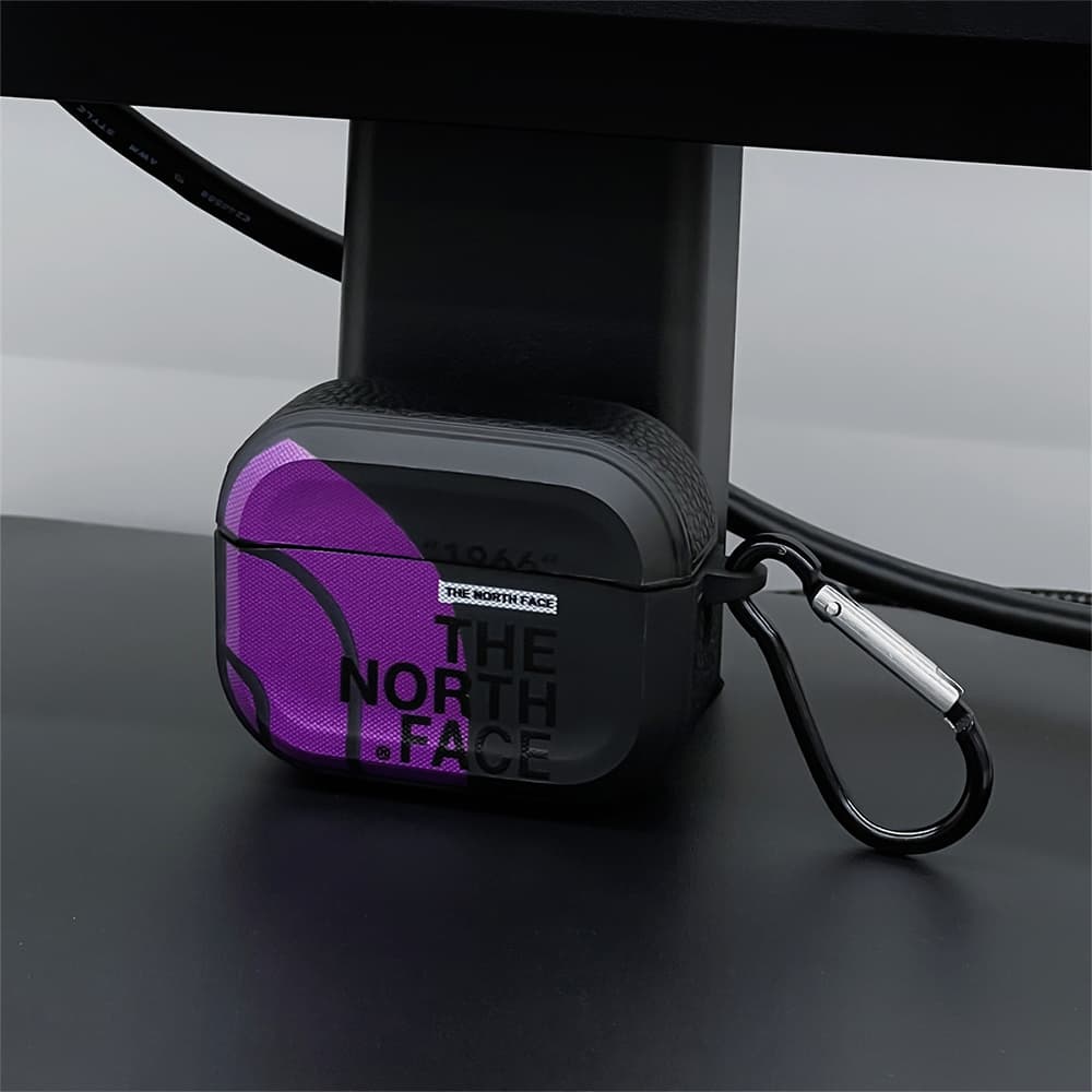 The North Face Mountain Print Carabiner AirPods Case