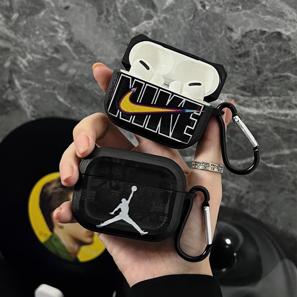 Nike & Air Jordan Swoosh Jumpman Print Carabiner AirPods Case