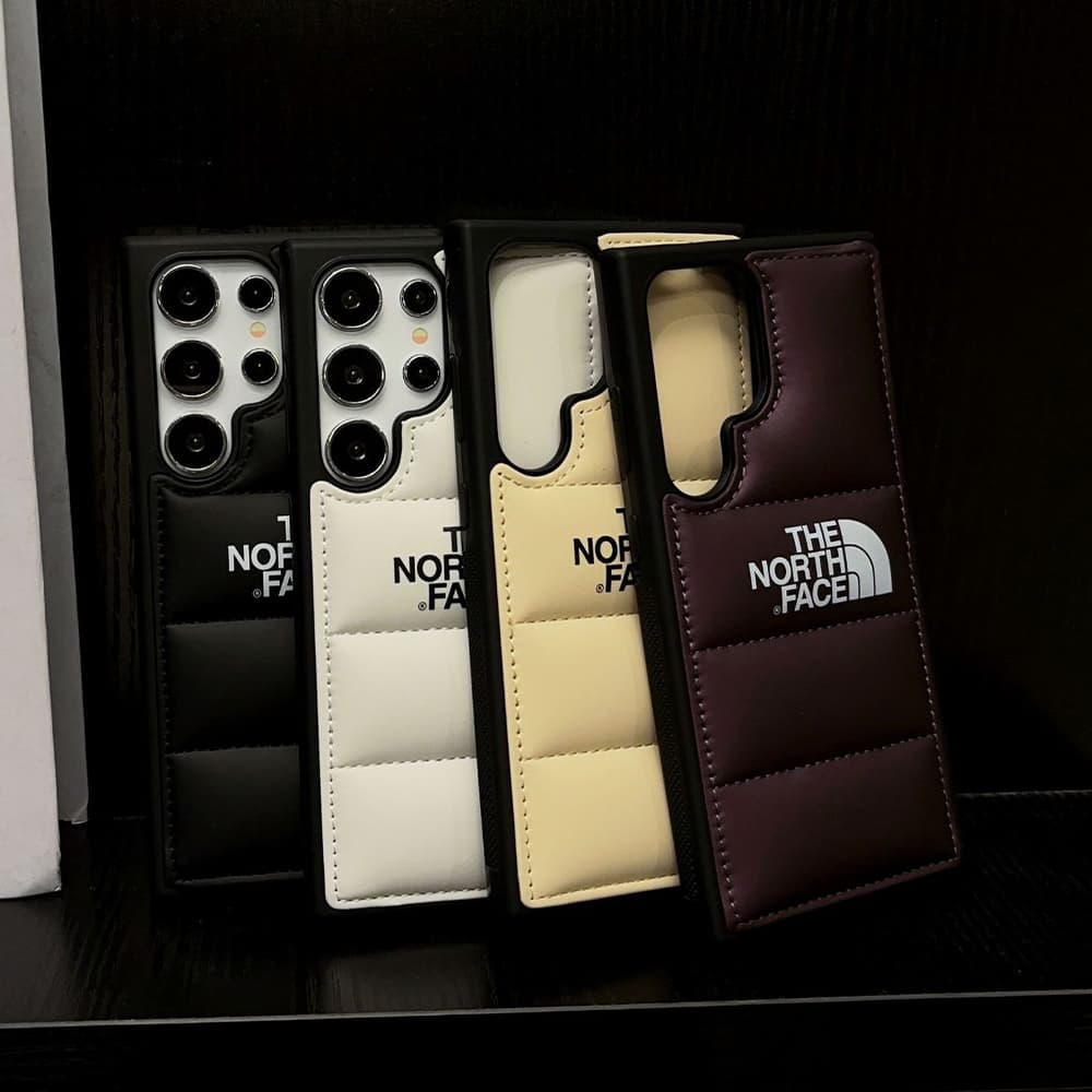 THE NORTH FACE Luxury Samsung Galaxy Case - Puffer Quilted Design with Logo (Fit S Series)