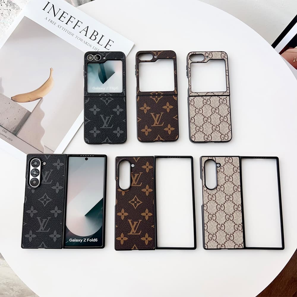 Luxury Designer Samsung Galaxy Case - LV Monogram & Gucci GG Foldable Phone Cover for Z Fold/Z Flip