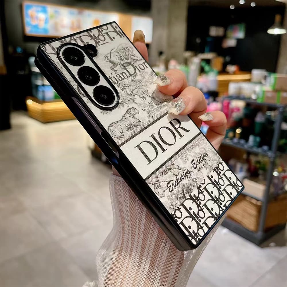 Dior Luxury Samsung Case - Animalier & Oblique Print Cover for Z Fold/Z Flip Series Dior Luxury Samsung Case - Animalier & Oblique Print Cover for Z Fold/Z Flip Series