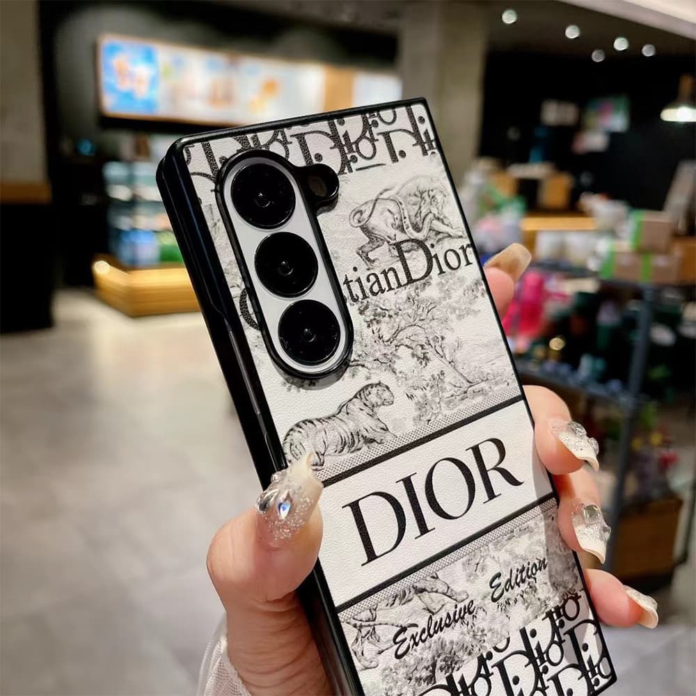 Dior Luxury Samsung Case - Animalier & Oblique Print Cover for Z Fold/Z Flip Series Dior Luxury Samsung Case - Animalier & Oblique Print Cover for Z Fold/Z Flip Series