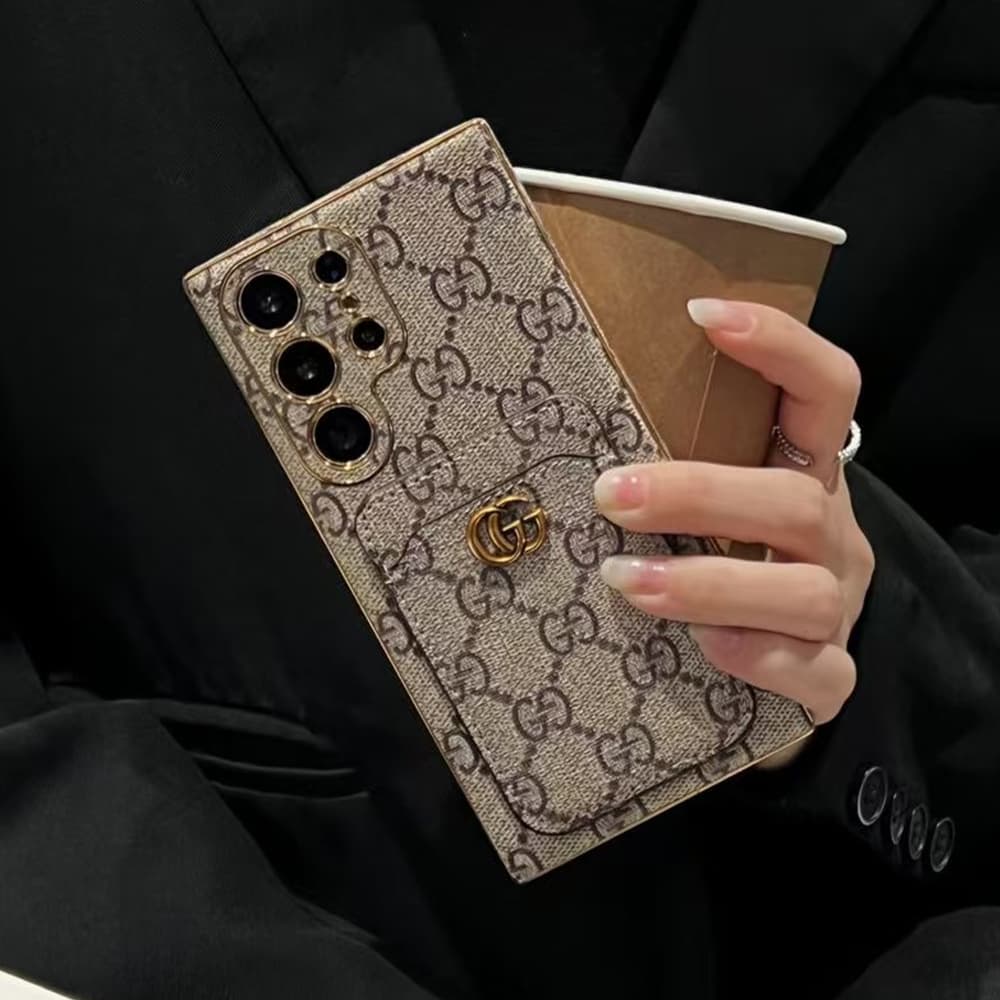 Designer Luxury Samsung Case - LV Monogram & Gucci GG Card Holder Cover for S Series Designer Luxury Samsung Case - LV Monogram & Gucci GG Card Holder Cover for S Series