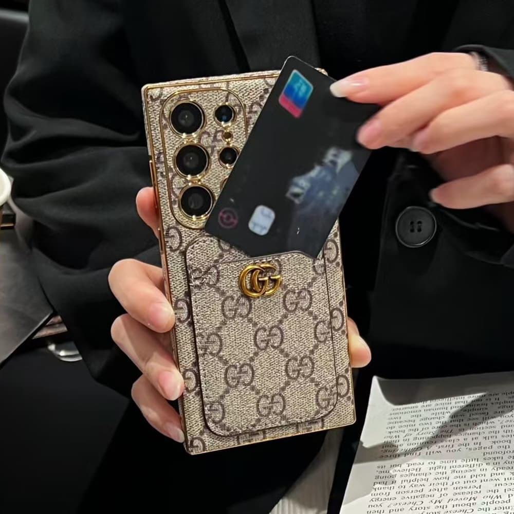 Designer Luxury Samsung Case - LV Monogram & Gucci GG Card Holder Cover for S Series Designer Luxury Samsung Case - LV Monogram & Gucci GG Card Holder Cover for S Series